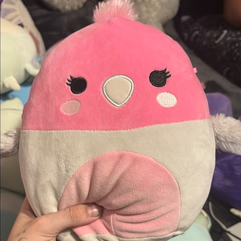 Squishmallows Pink and Gray Stuffed Animal Plush